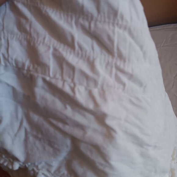 Vintage Infant Baby Dress 1T 18m White Tiered Sleeveless Lace Accents 1950's - Picture 4 of 6